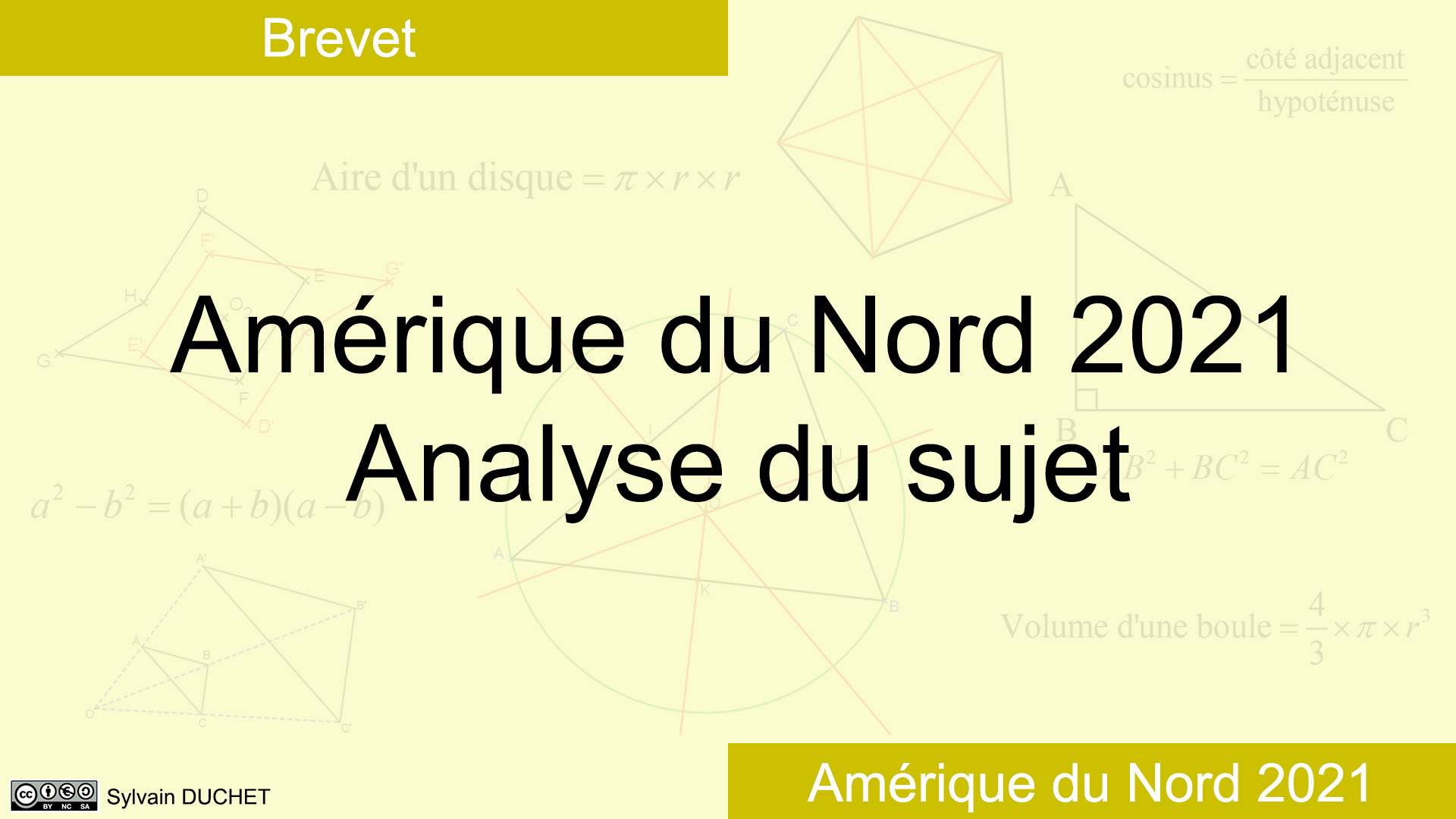 Pod - Dnb Maths Amérique Du Nord 2021 - Analyse Du…