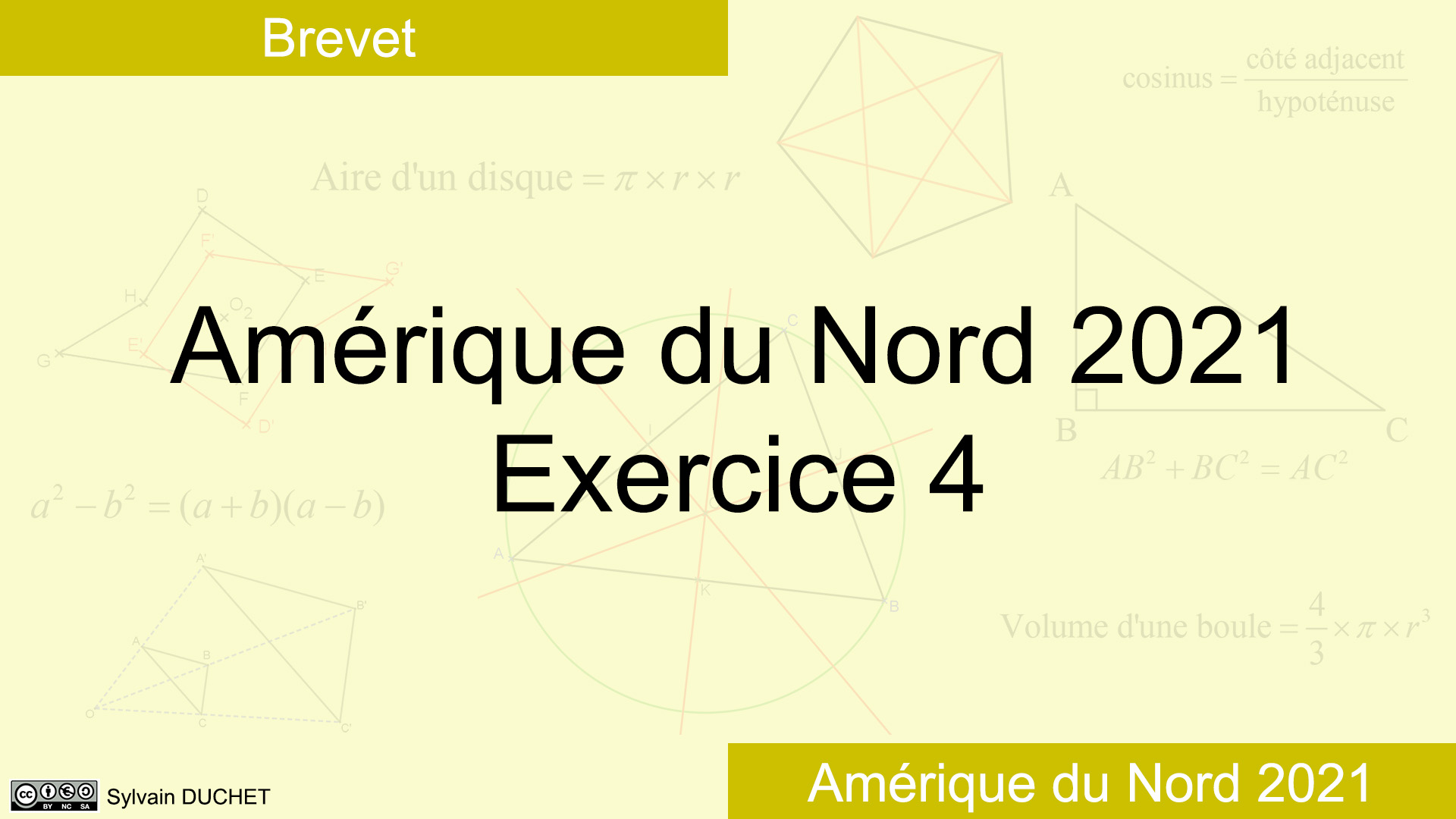 Sujet Brevet Maths Amerique Du Nord 2021
